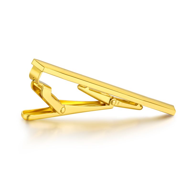 Gold- und silberfarben mit Messinglaser für formelle Krawattenklammern für Herren_voghion.com