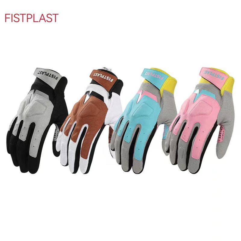FISTPLAST Men's And Women's Small Touch Screen Macron Four Color Off Road Motorcycle Wear Resistant Long Finger Gloves_voghion.com