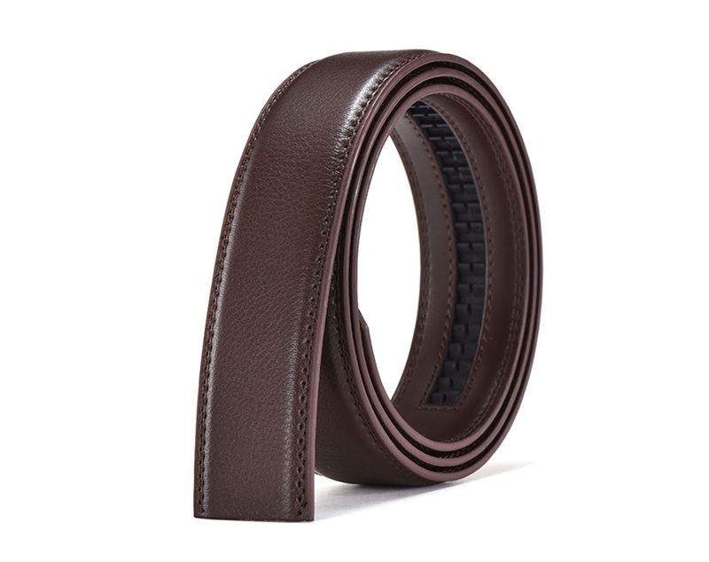HOT HIDUP Hochwertiger Echtleder-Automatikgürtel für Herren in Blau, nur Riemen ohne Schnalle, 3,5 cm breit_voghion.com