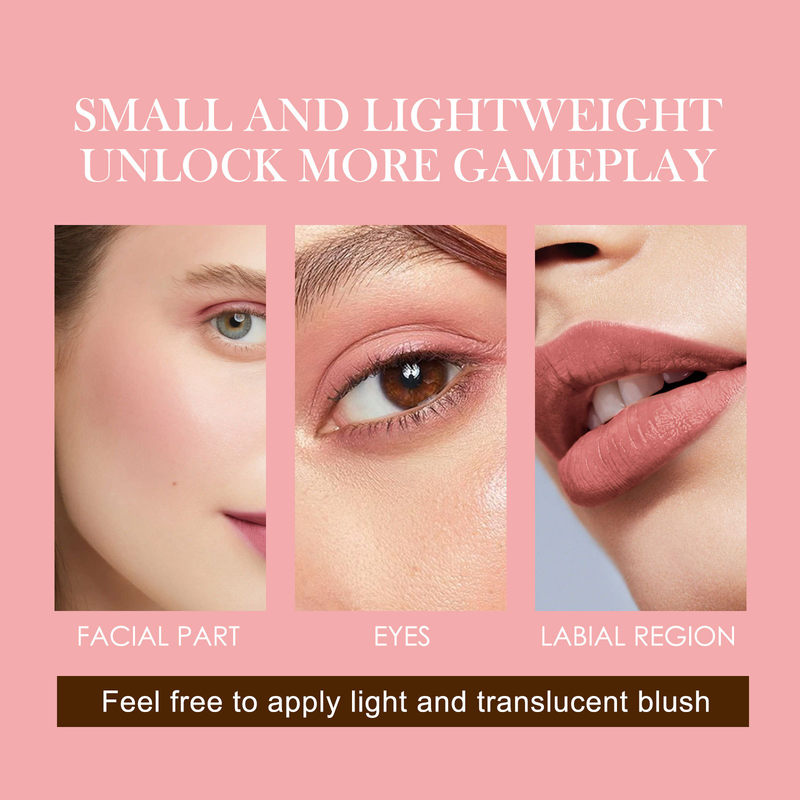 natural, nude makeup, brightens and contours, three-dimensional highlight, delicate waterproof multi-functional blush stick_voghion.com