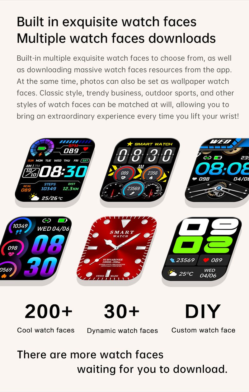 Smartwatches GtS4 Smartwatch Armband 2.01 Groot Scherm Sport Bluetooth Horloge Ring Hartslagmeter_voghion.com