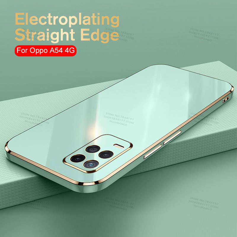 Luxury Electroplated Cover Case For Oppo A54 6.51inch Soft Silicone Camera Lens Protection For Oppo_voghion.com