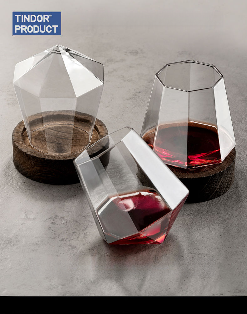 INS Creative Crystal Red Handmade Liquor Non-Tipping White Wine Internet Celebrity Whiskey Glass_voghion.com
