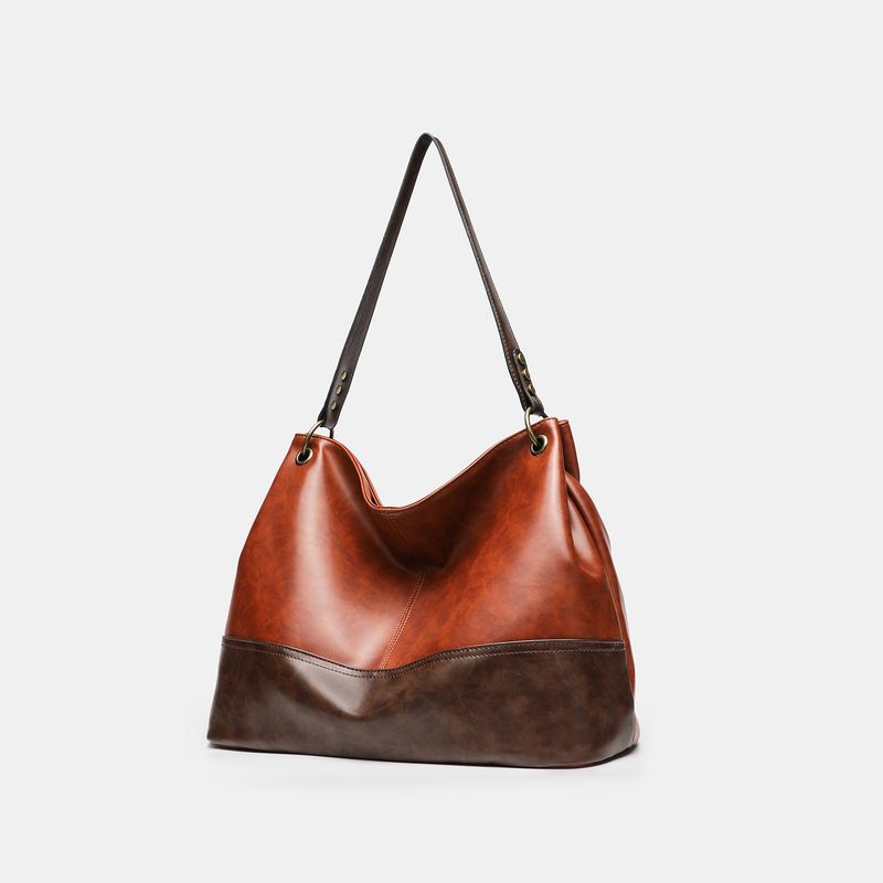 2025 Autumn New Style Women's With Patchwork Zipper, Large Capacity Tote Bag_voghion.com