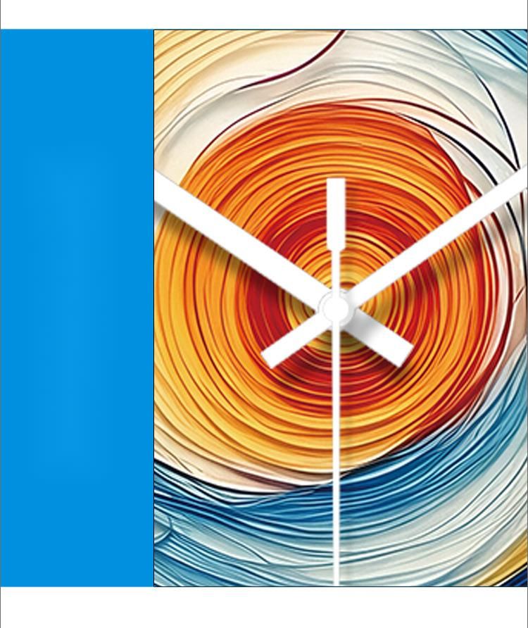 Yipula 7020 Silent For Living Room Office Modern Creative Round Abstract Wall Clock_voghion.com