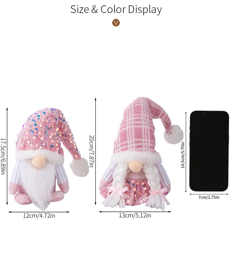 Funkelndes rosa Glitzer-Weihnachtsfiguren-Set – Stehender Weihnachtsmann, Schneemann und Rentier als Schreibtischdekoration für weihnachtliche Stimmung._voghion.com