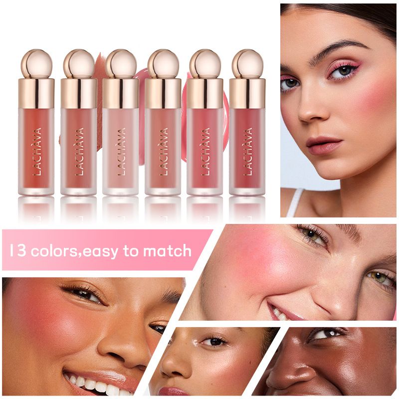 Liquid Powder Blusher Cosmetic Powder Blusher Cream Highlights Natural Color Nude Makeup Rouge 13 Color Powder Blusher_voghion.com