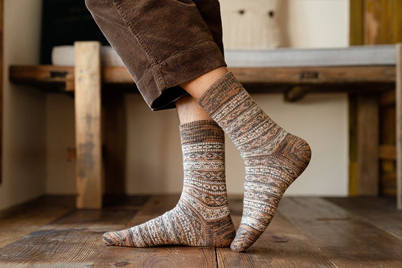 Calzini di lana da uomo invernali spessi più calzini caldi in velluto da uomo calzini da lavoro retrò lunghi calzini invernali in cotone calzini a tubo medio_voghion.com