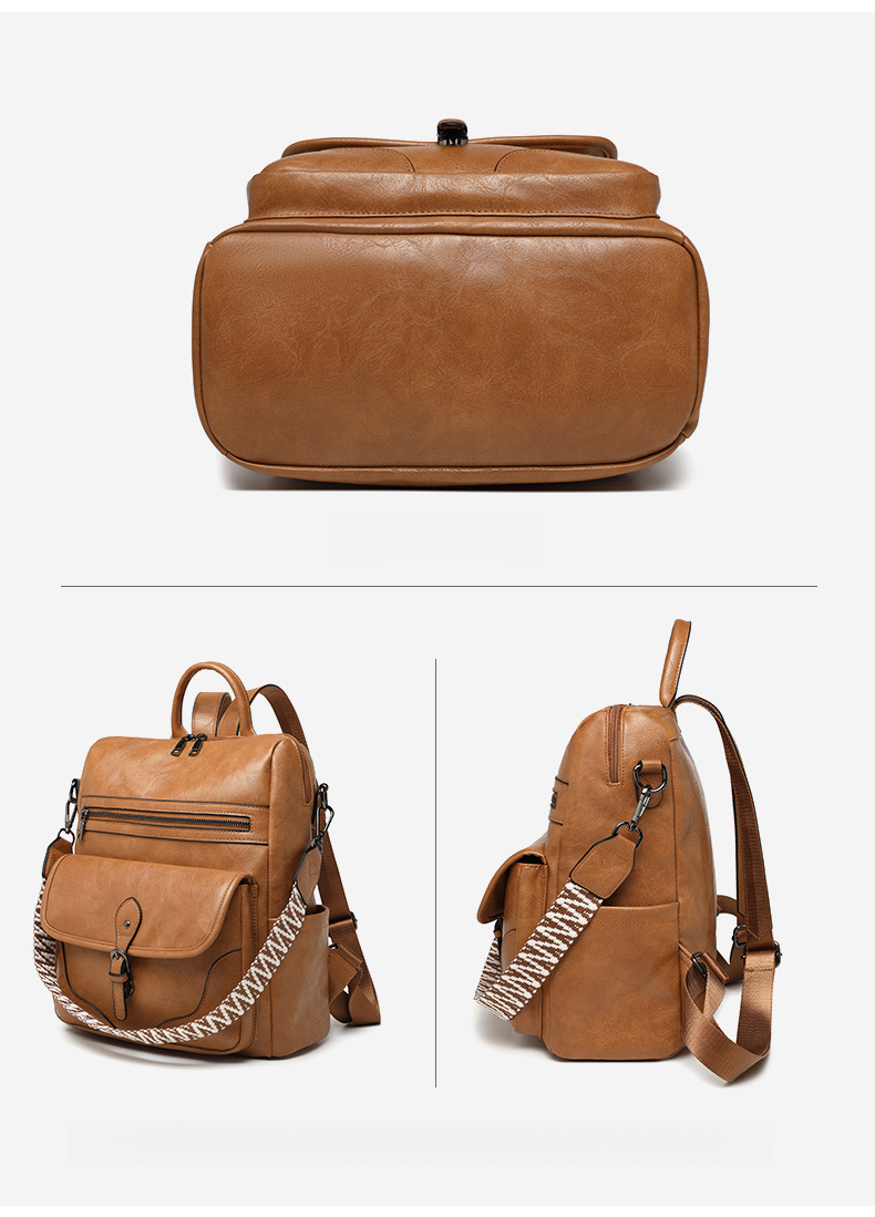 Women's backpack lightweight retro backpack for girls, large capacity casual travel dual-use shoulder bag_voghion.com