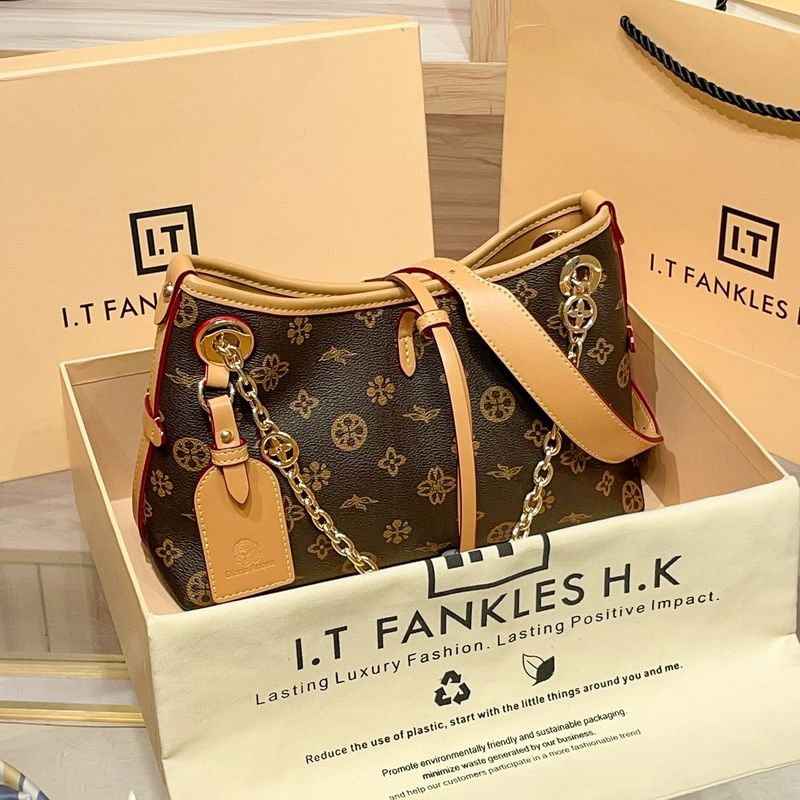 Physical With Label L Carryall Bb Chip 2025 New V Leather Shoulder Chain Bag Crossbody Printed Bag_voghion.com