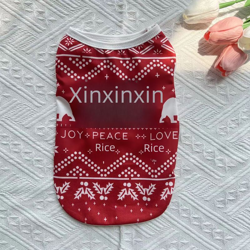 Gilet estivo natalizio per animali domestici, cane, gatto, sottile e traspirante, orsetto Bomei, piccolo cane, vestito per animali domestici_voghion.com