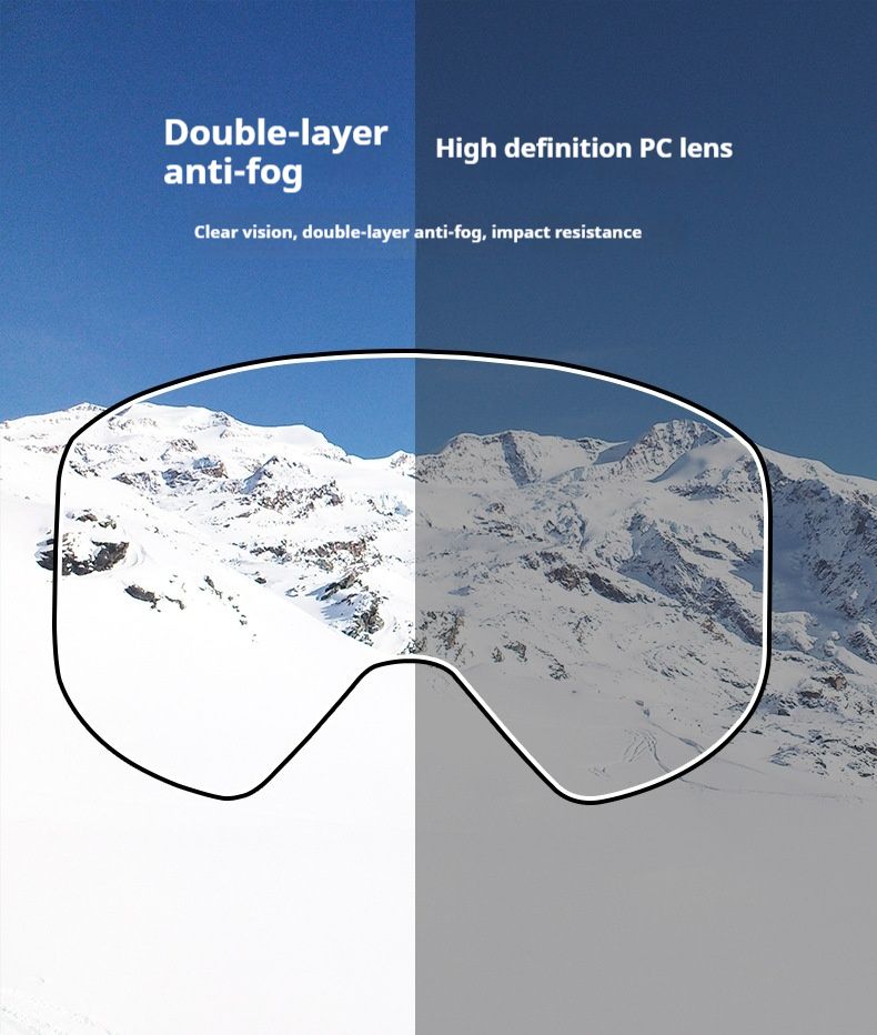 Nouvelles lunettes de ski magnétiques antibuée pour sports de plein air, lunettes de ski pour hommes et femmes, lunettes de randonnée résistantes aux UV_voghion.com