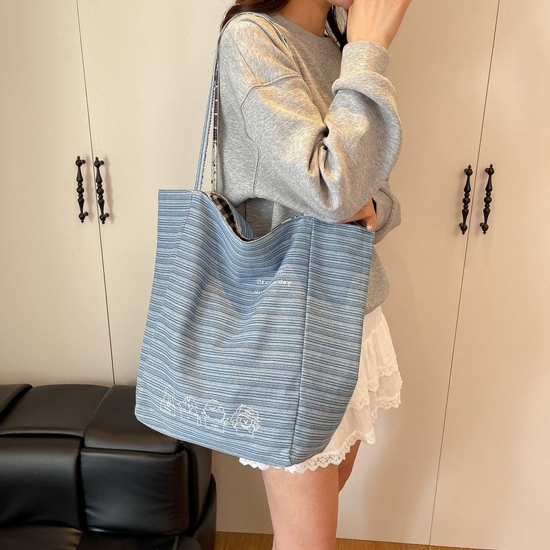 Borsa a tracolla da donna estiva, versatile e di grande capacità, da portare sottobraccio, con doppia faccia, 2025_voghion.com