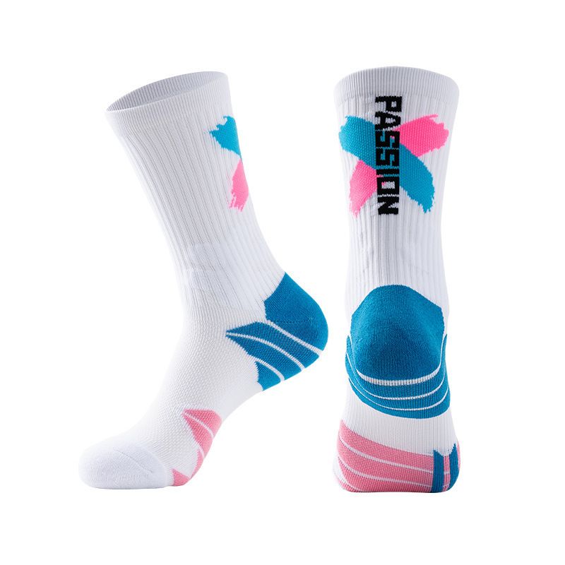 Calzini da basket per allenamento pratico, a righe, spessi e freschi, con fondo in asciugamano, antiscivolo, resistenti all'usura_voghion.com