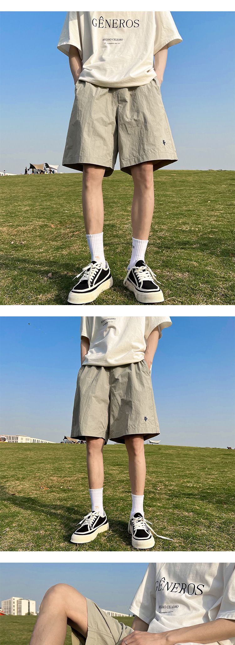 Ice Silk Quick Drying Outdoor Shorts Men's Summer Thin Cool Trendy Brand Pants For Casual Loose Running Sports Capris_voghion.com
