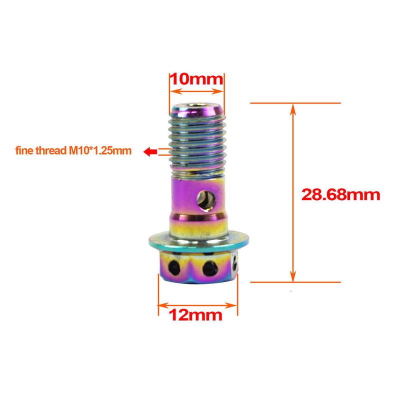 Lot de 2 tubes M10 x 1,25 mm pour embrayage hydraulique, frein, tuyau de carburant, refroidisseur, buse d'huile, étrier, vis_voghion.com