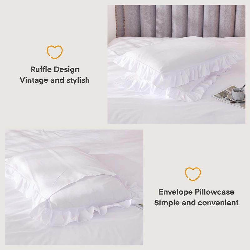Set di piumoni traspiranti per letto matrimoniale, set di trapunte alternative in piumino per tutte le stagioni, set di tre pezzi con trapunta arricciata in tinta unita bianca_voghion.com