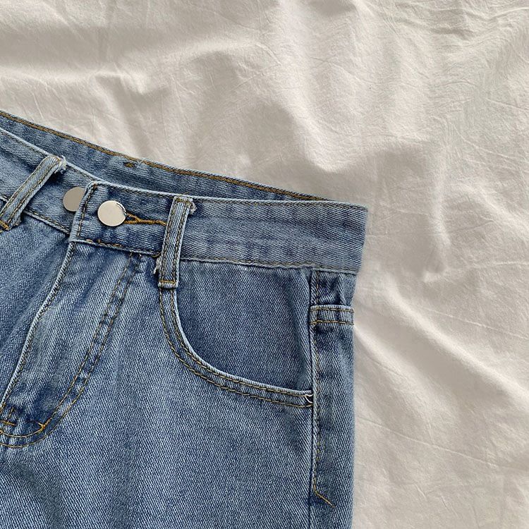 Internet-Promi-Shorts mit hoher Taille für Damen im Sommer 2024, neues weites Bein mit Löchern, die schlanker aussehen,_voghion.com