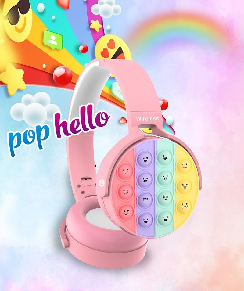 Nouveau PO950 décompression sur l'oreille Emoji PO bulle Bluetooth casque carte enfichable écouteur sans fil_voghion.com