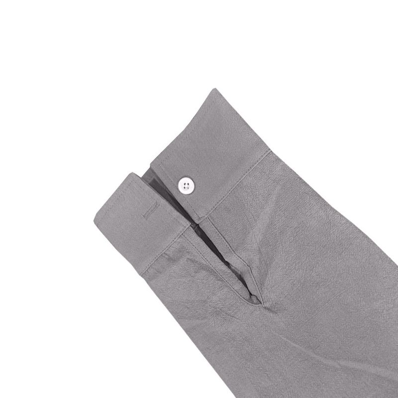 Ensemble de costume décontracté en lin pour homme - Chemise à manches longues et pantalon coupe décontractée - Blanc, noir, gris, kaki, bleu clair (S-XXXL)_voghion.com