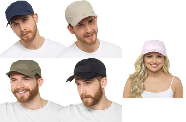 Gorra de béisbol ajustable para hombre y mujer, plegable, con bolsillo, para verano_voghion.com