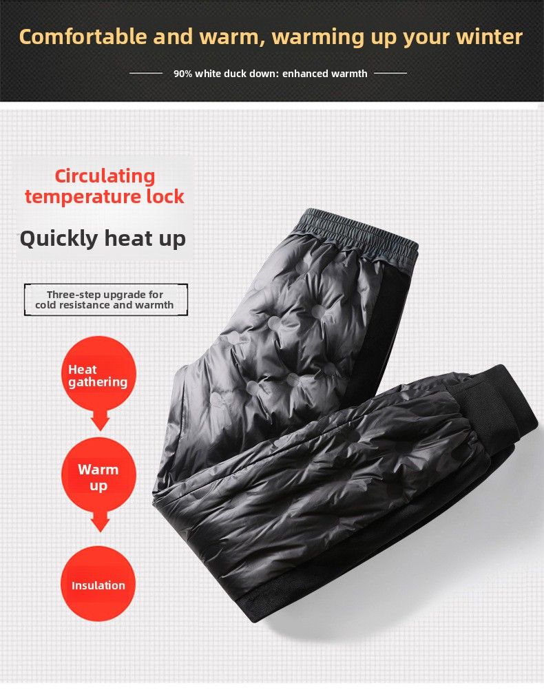 Doudoune épaisse en toile de coton blanc chaud, taille haute, grande taille, doublée polaire, pour hommes, jeunes, adultes et seniors, idéale pour les activités de plein air._voghion.com