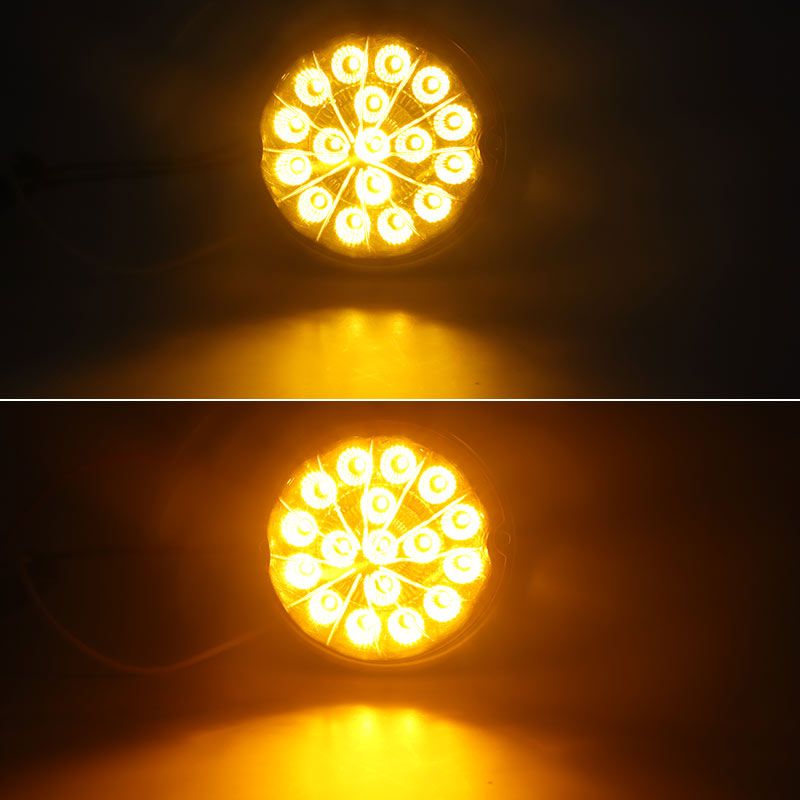 17 LED Trailer Watermelon Side Marker Low Turn Signal High Mount Brake Light For Truck Bus Lorry Van 12V_voghion.com