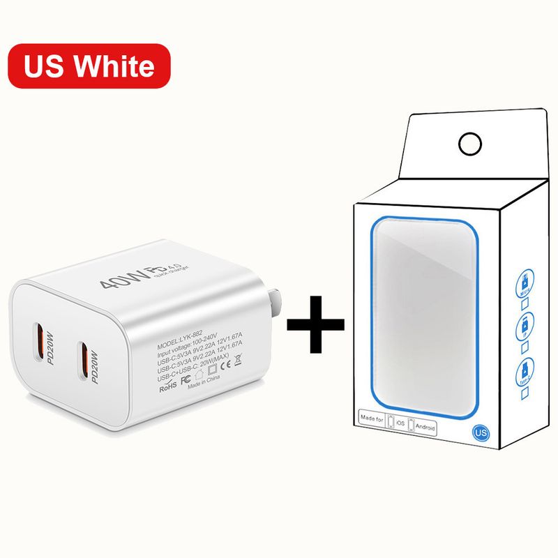 Music Festival PD40W fast charging mobile phone type-c PD dual port multifunctional British standard speed adapter charger_voghion.com