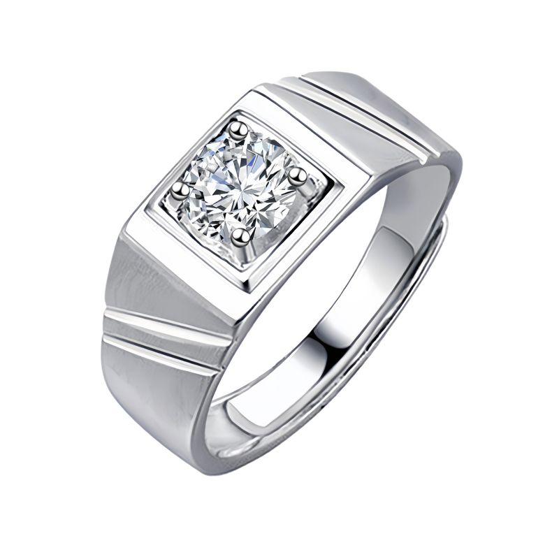 Kore Versiyonu Erkek Tanrı Charm Altın Kaplama Kübik Zirkonyum Kişiselleştirilmiş Ve Şık Açık Ağızlı Parıldayan Kum Yüzük_voghion.com