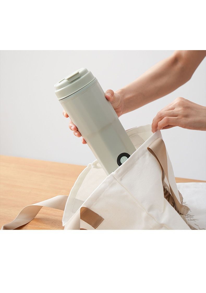 Hervidor eléctrico portátil de viaje pequeño con taza de agua hirviendo_voghion.com