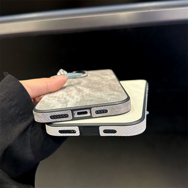 Become 17 Simple Slim Matte Cowboy Cloth Phone Case For IPhone 17 Air 16 15 14 Plus 13 Pro Max Anti-Fingerprints TPU Soft Back Cover_voghion.com