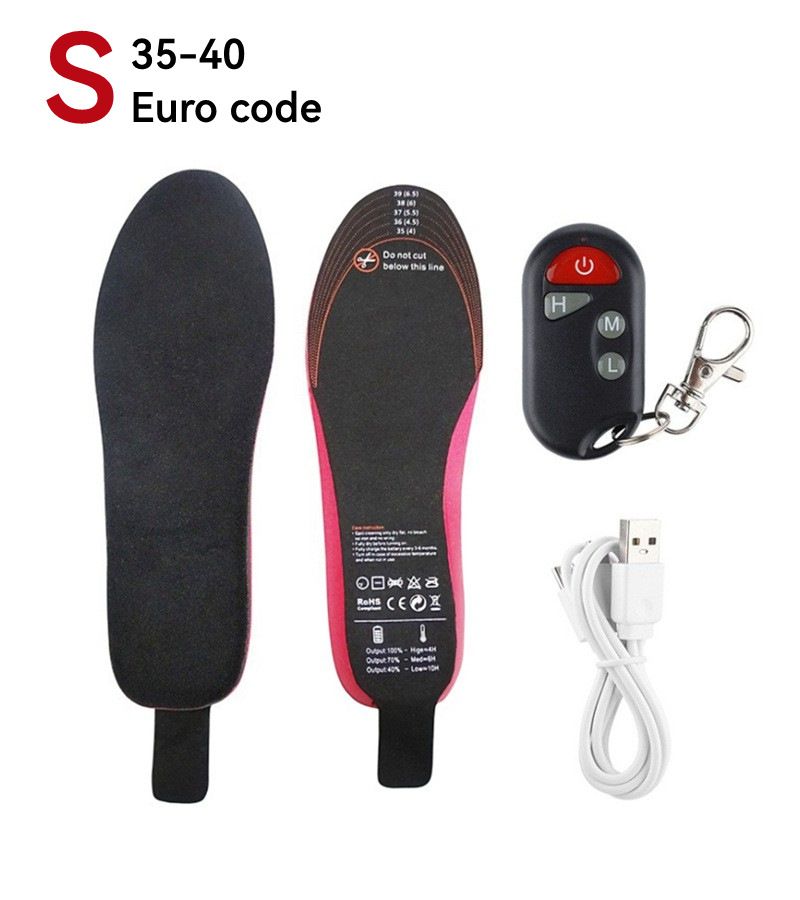 Dreistufige elektrische USB-wiederaufladbare Heizung Winter Skifahren warme Einlegesohlen Fußwärmer_voghion.com