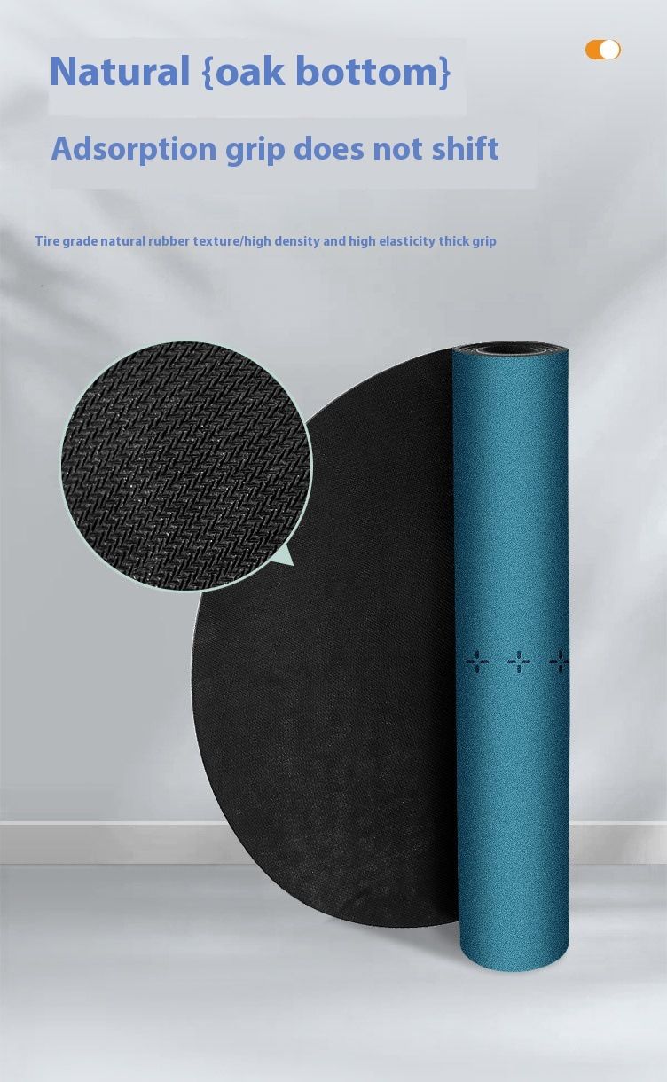 Yogamatten Kokosfaser PU Naturkautschuk Yogamatte 5mm Oval Schweißabsorbierende rutschfeste Matte_voghion.com