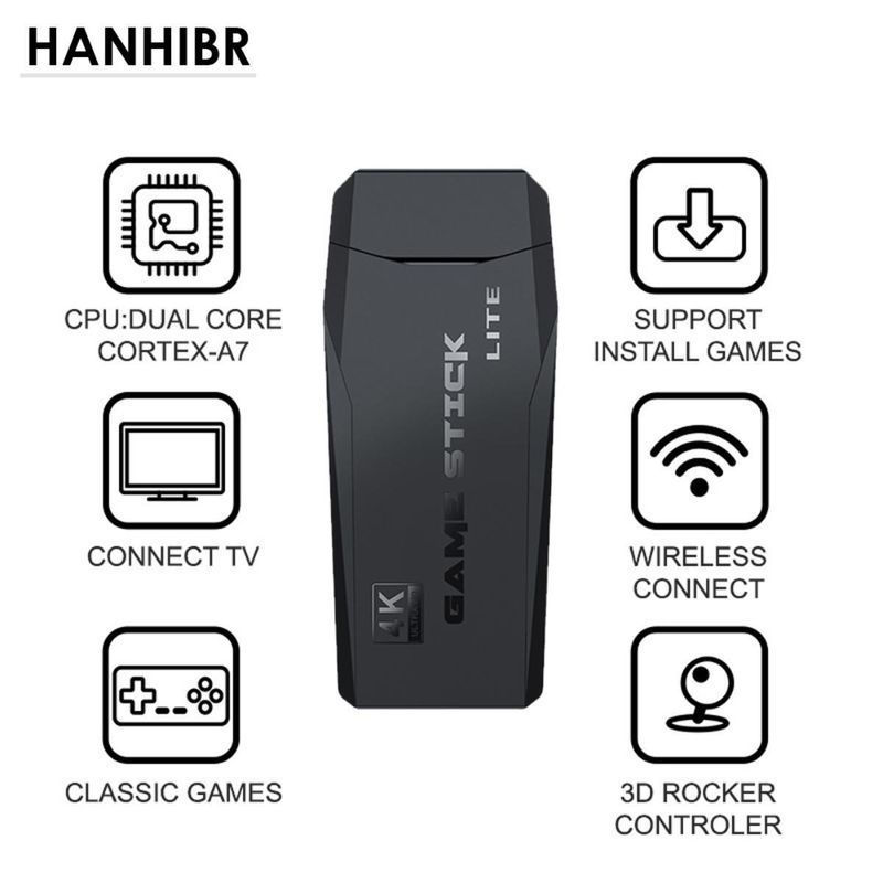 Consola portátil retro de 64 GB con 10 000 juegos integrados, mando inalámbrico, el mejor regalo de Navidad para niños_voghion.com