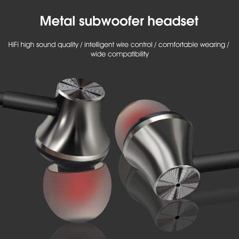 Wired Earphone Line Control L-shaped Plug Type-C/3.5mm Mega Bass In-ear Sports Earbud for Phone_voghion.com