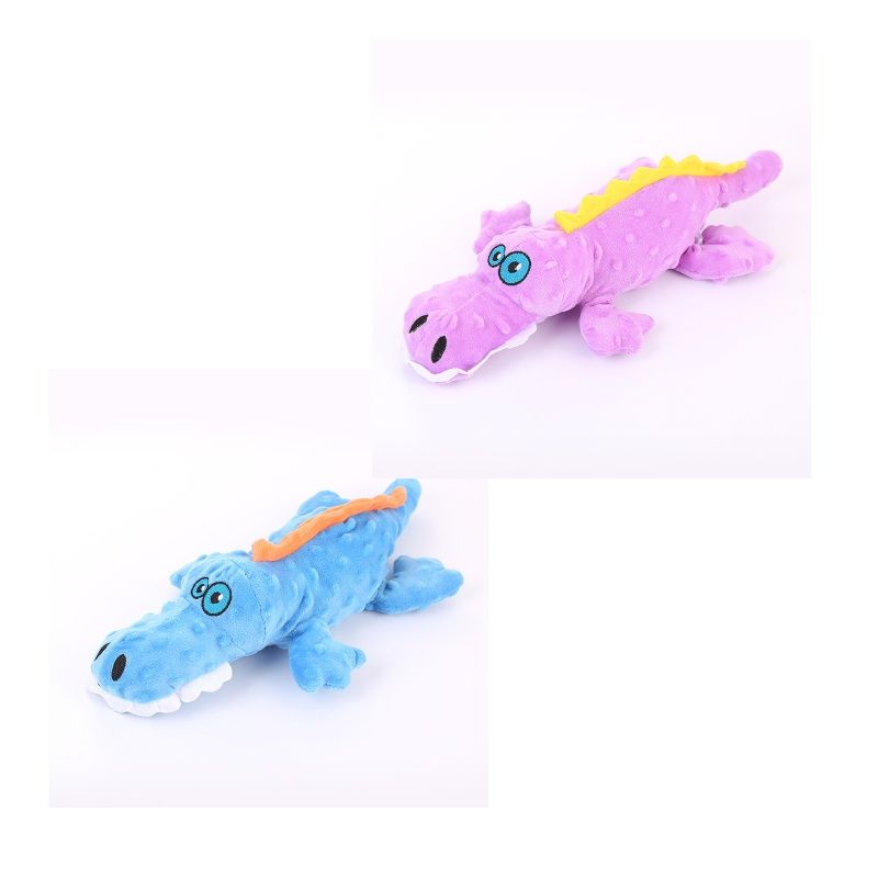 Giocattolo di peluche in silicone per cani a forma di coccodrillo, resistente ai morsi, che digrigna i denti, articoli per animali domestici, bestseller, personaggi di fabbrica, stock all'ingrosso_voghion.com