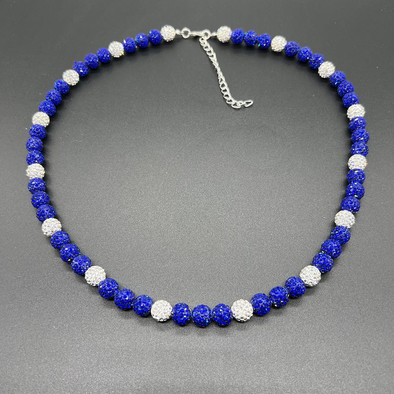 Collana da baseball per uomo e donna - Collana con ciondolo in cristallo scintillante hip hop con strass multicolore, design a 6 file di diamanti, catena regolabile_voghion.com