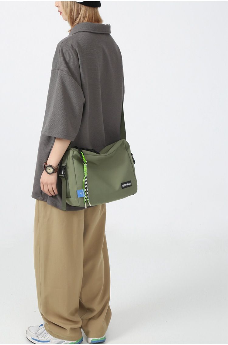 Umhängetasche für Herren Instagram Fashion Brand 2024 Neue große Kapazität Herrentasche Canvas Postman Bag Damen Single Shoulder Bag Japanische Serie_voghion.com