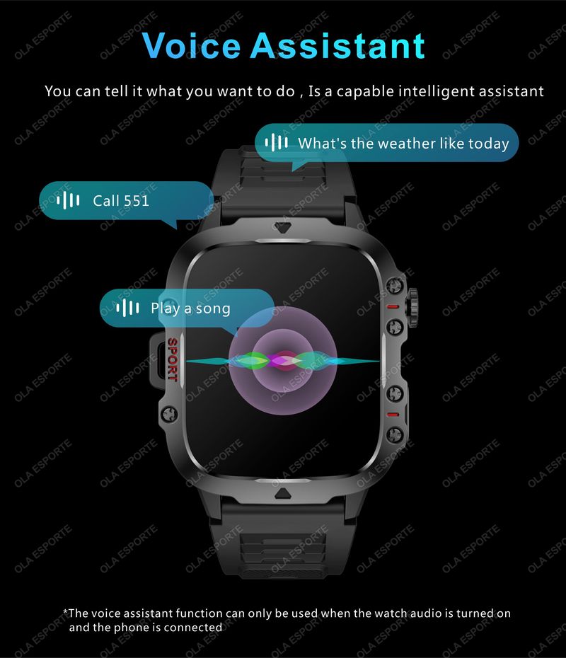Novo relógio inteligente militar vermelho com GPS 2025, masculino, Bluetooth, monitoramento de saúde, voz IA, esportivo, à prova d'água, smartwatches para_voghion.com