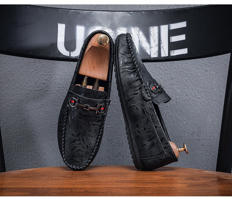 2023 Neue Koreanische Ausgabe Casual Bean Herren Fahren, One Step Lazy Leather S, Lefu_voghion.com