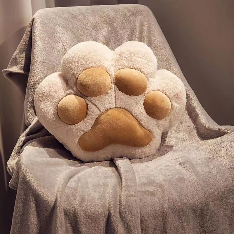 Sieste en tapis, fournitures de bureau à double usage patte de chat, oreiller chauffant pour les mains, climatiseur de voiture, oreiller 2 en 1_voghion.com