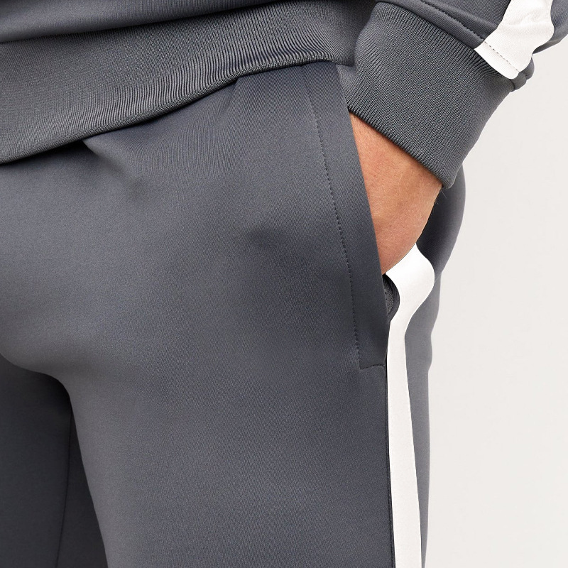 Automne et hiver nouveau grand à capuche hommes décontracté course Fitness sport deux pièces ensemble_voghion.com