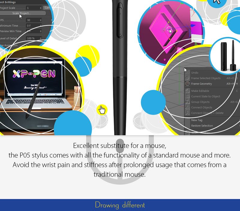Battery-free Stylus Digital Drawing Pen For All XPPEN Graphic Tablet Models_voghion.com