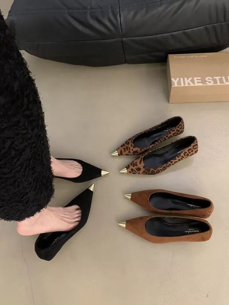 Scarpe da donna con tacco a spillo, tacco a spillo, tacco alto, stile gattino, stile francese, scarpe con gonna profumata_voghion.com