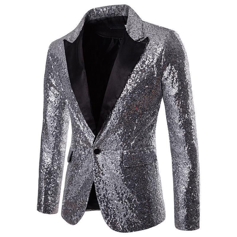 CT 2025 Performance Costume Gold Sequin Suit Plus Size Blazer Nightclub Men's Host Emcee Photo Studio Jacket_voghion.com
