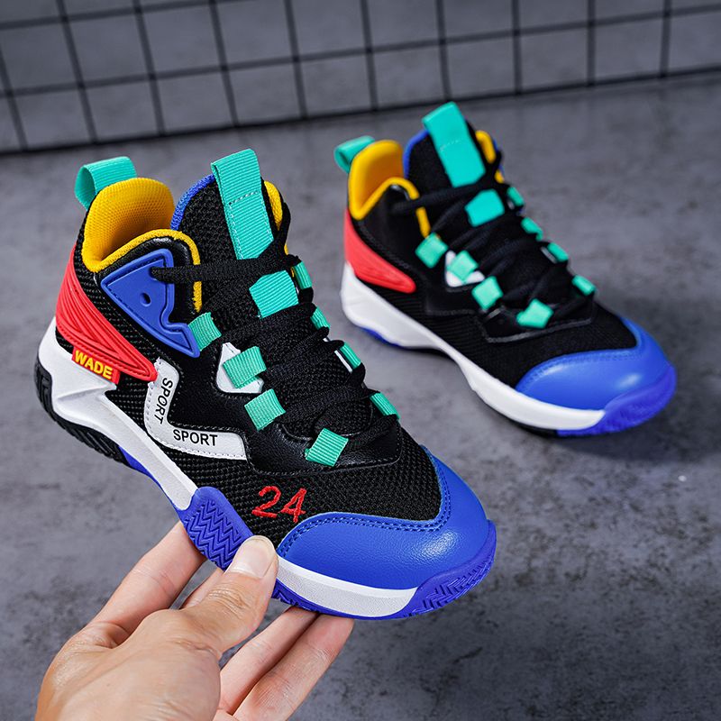 Outdoor Kids Snes 5-16Years Boys Basketball Shoes 2024 Fashion Children's Soft Sole Breathable Running & Walking_voghion.com