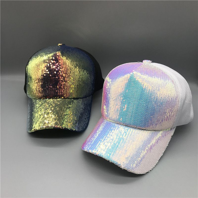 Fashion Women'S Rhinestone Hats Diamond Sun Cap Swag Snap Back Gorras Solid color Summer Baseball Caps Girl_voghion.com