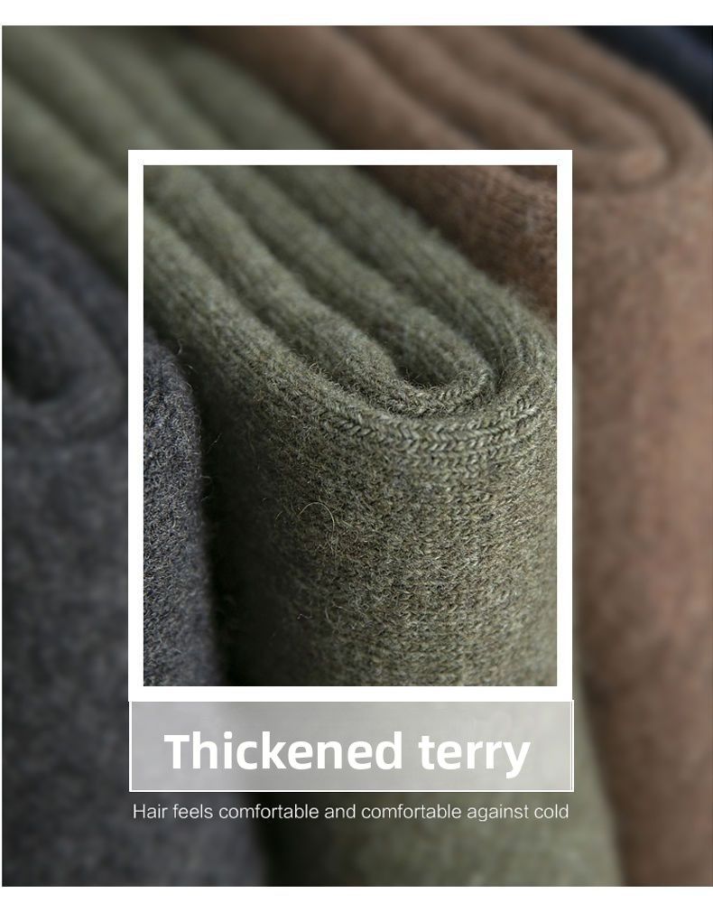 5 Pairs Of Men's Deodorant Long Socks For Winter Warmth, Thickened And Velvet Socks, Medium Tube Socks, Winter Socks_voghion.com