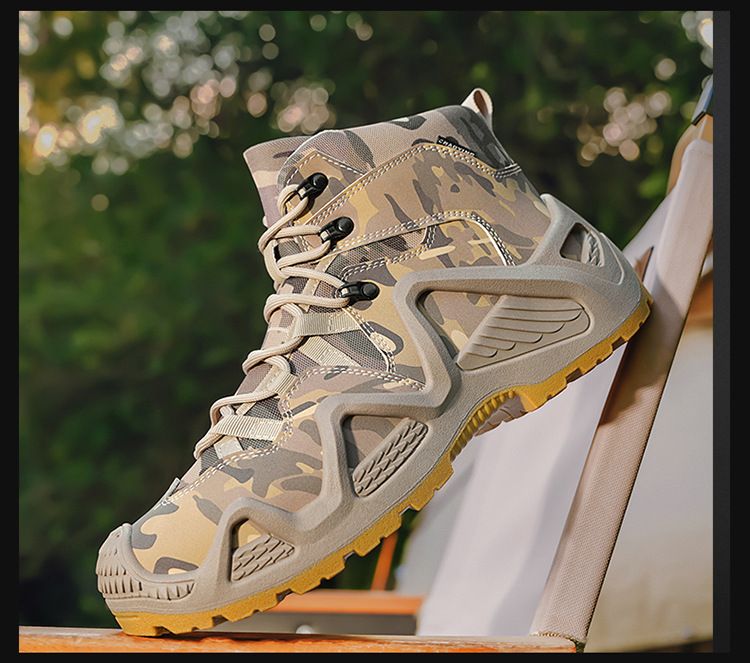 Scarponi da arrampicata alti da uomo, antiscivolo, per esterni, stivali da deserto con plateau di grandi dimensioni_voghion.com