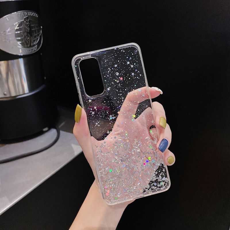 voor Huawei Mate 60 Pro Honor X90 X50 X40 X30 X20 Nova 8 Case Sier Foil Paillette Epoxy Cover Soft Clear Shell Anti-val_voghion.com